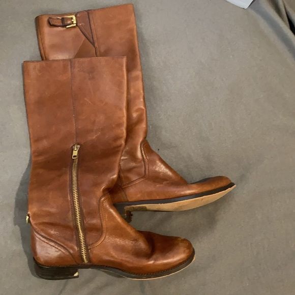 Coach Women's Brown Leather Riding Boots size 5.5 - Picture 1 of 13